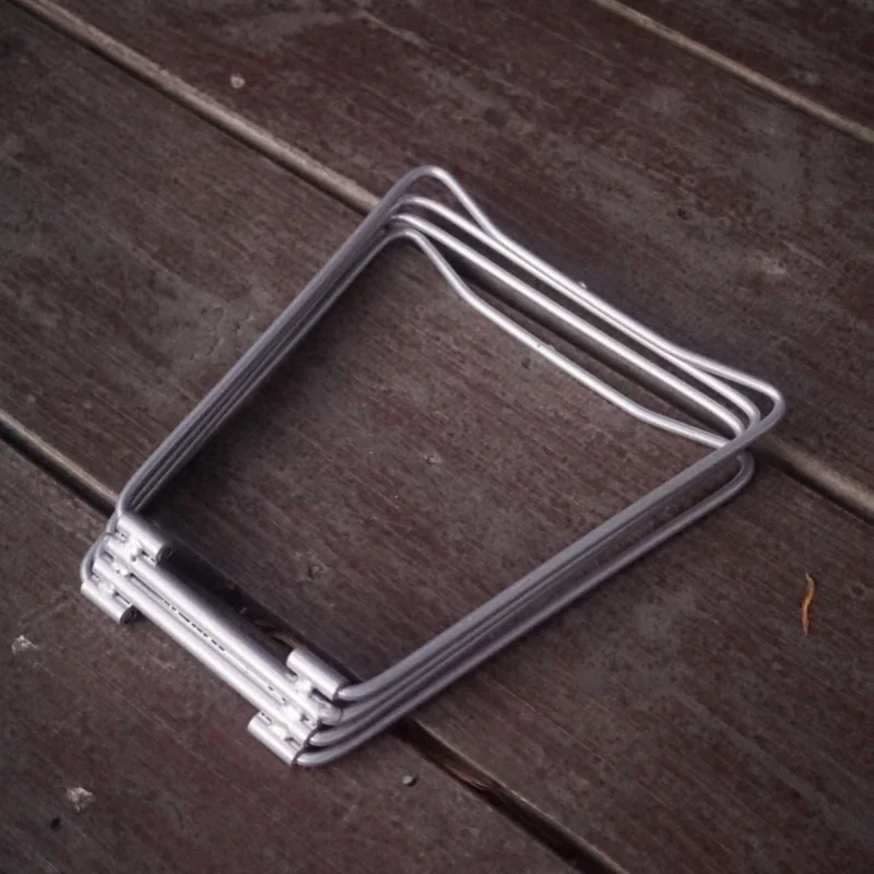 Imagem -03 - Alumínio Alloy Storage Box Stand Outdoor Camping Organizer Folding Stand Portátil Preto Prata Ferro Novo