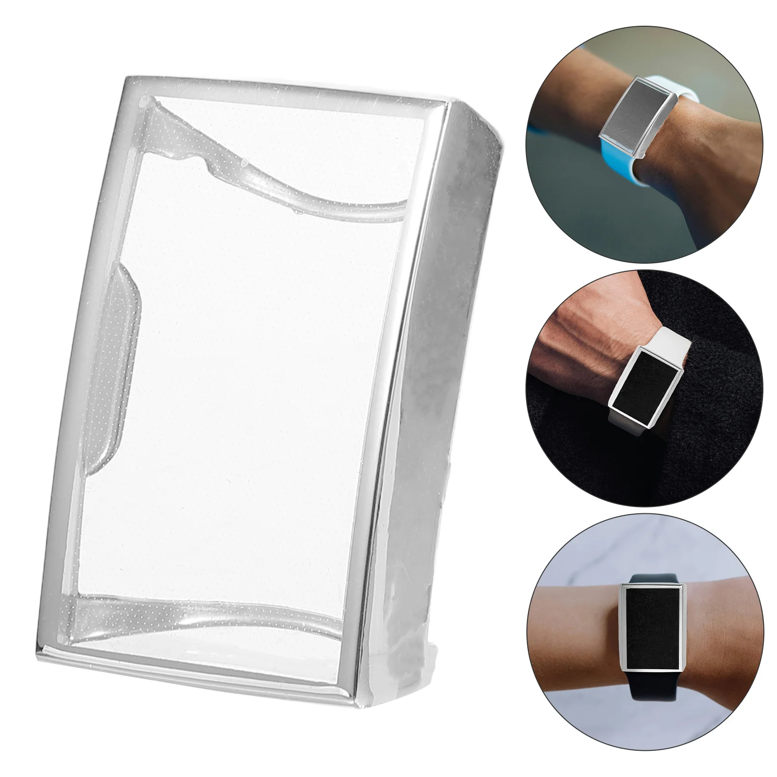 

Protective Case Full Screen Plating Case Delicate Watch Case Compatible for Fitbit Charge 3/4 (Silver)