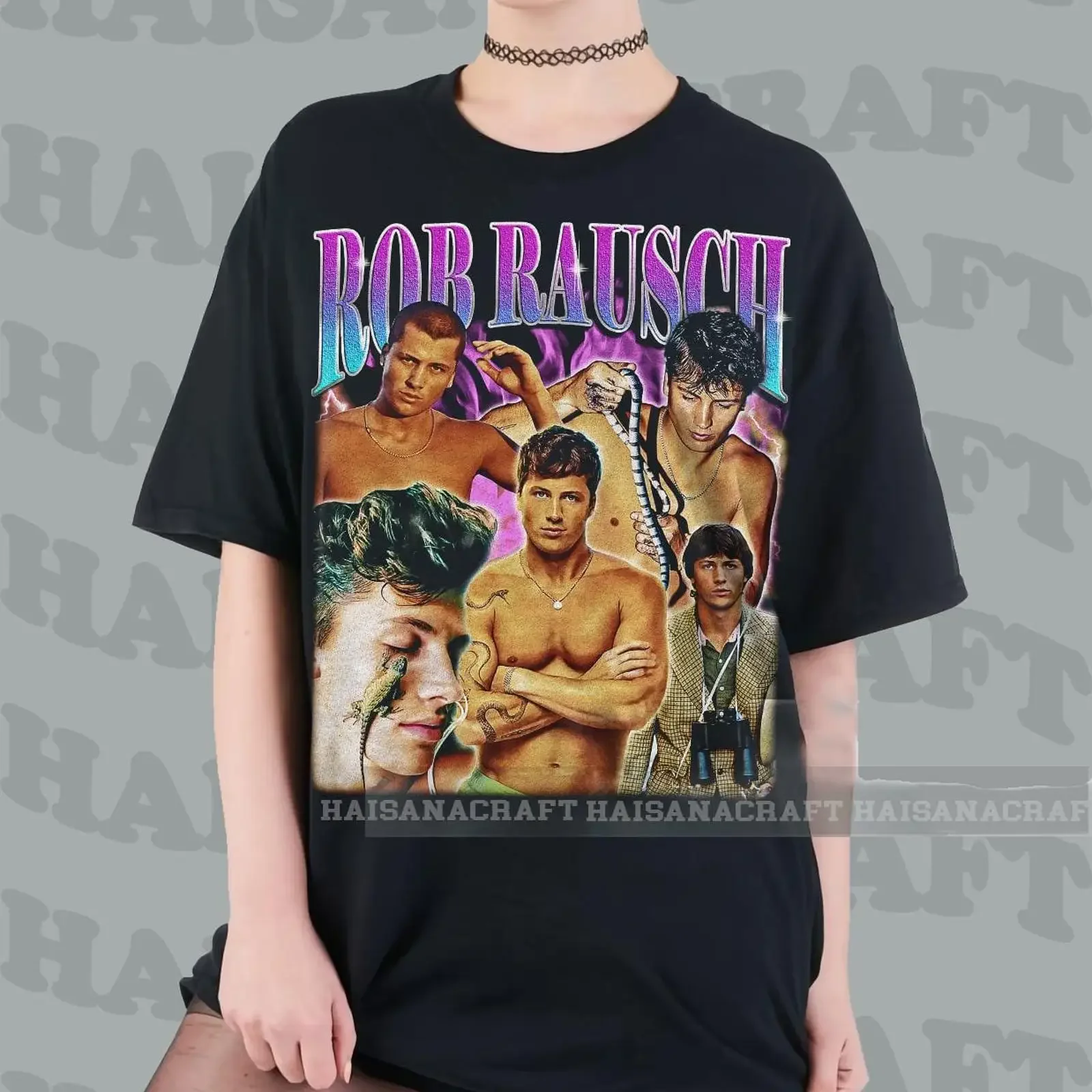 Rob Rausch Love Island Vintage T Shirt For Women and Man HS213 vintage Washed Casual fashion Comfortable graphic streetwear