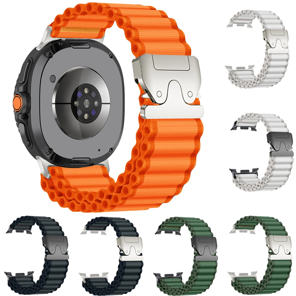 Sport-Nylon-Schlaufenarmband für Samsung Galaxy Watch 8 Classic 46 mm Fallschirm-SchnalleTrail-Band für Galaxy Watch 8 44 mm 40 mm Armband