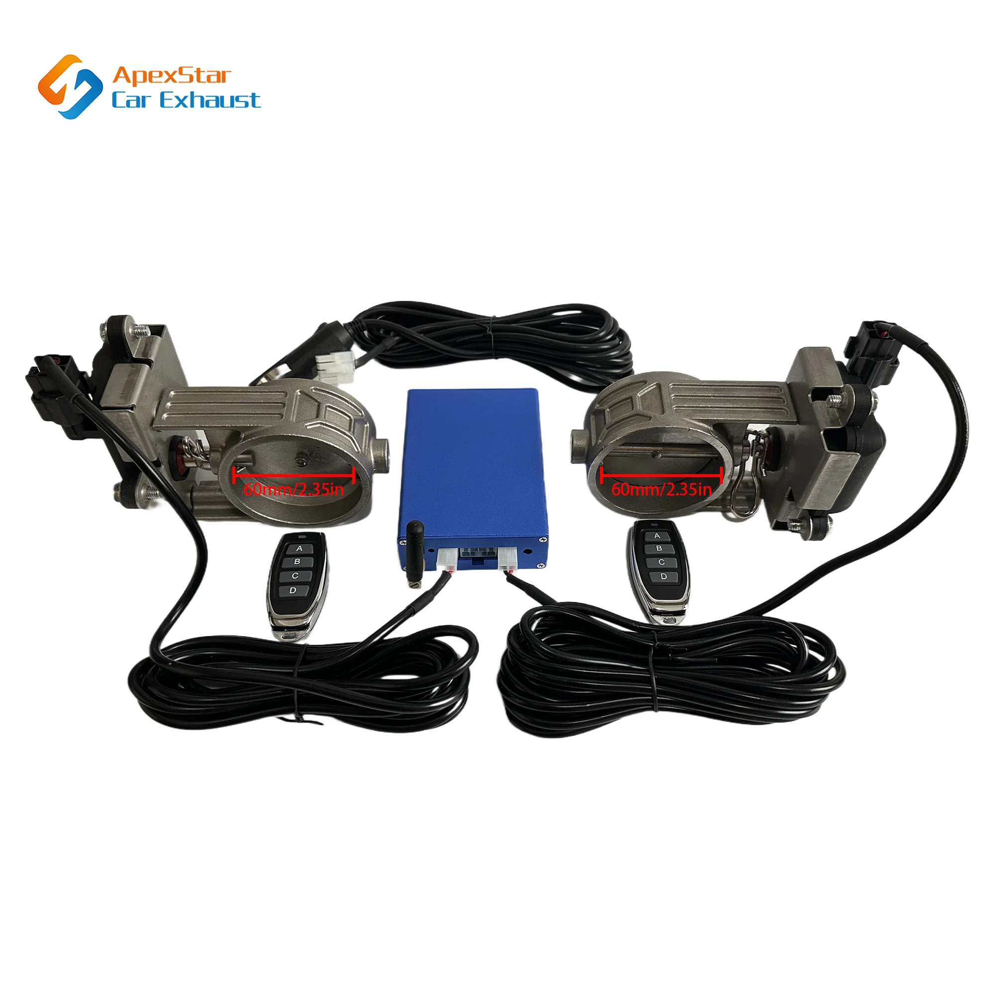 Kit de Valve électronique pour tuyau d'échappement, Mode multi-angle universel, dispositif de contrôle de 60 MM, Kit de télécommande, interrupteur de contrôleur