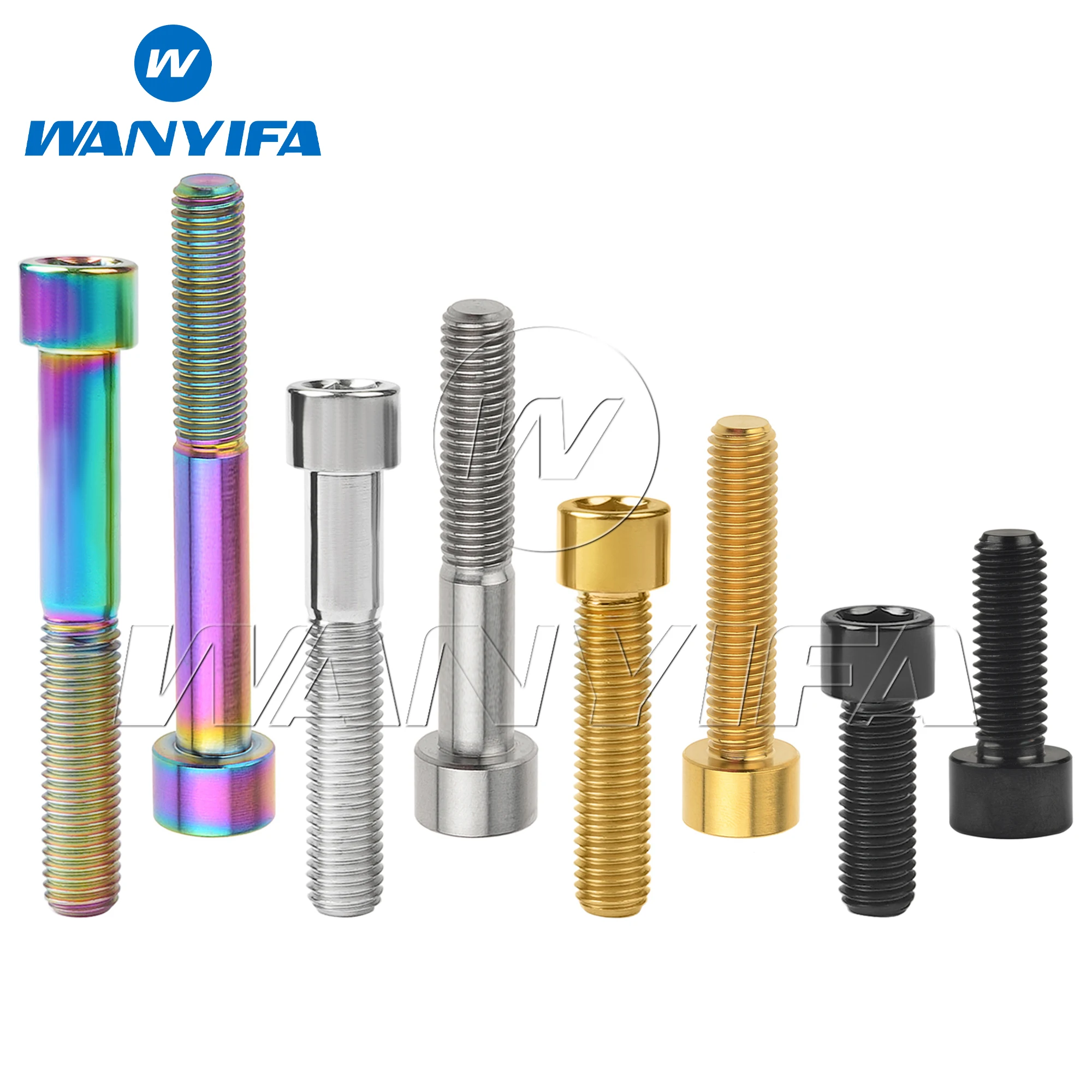 

Wanyifa Titanium Bolt M7x20 25 30 32 35 40 43 45 50mm DIN912 Cap Hex Driver Head Screw for Motorcycle Bicycle