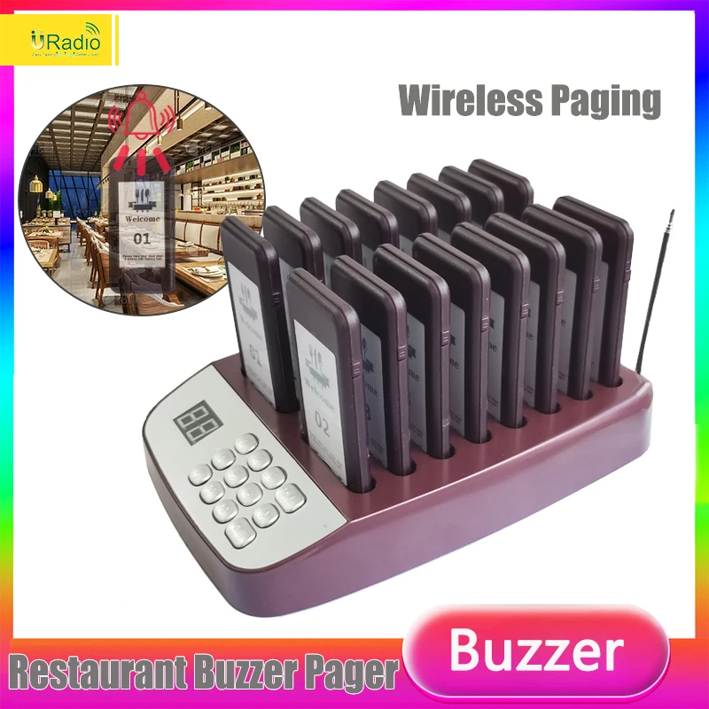 Bel restoran Pager nirkabel, sistem panggilan tamu Pager nirkabel untuk kafe Dessert Shop truk makanan gereja/Court 315 MHz sinyal stabil
