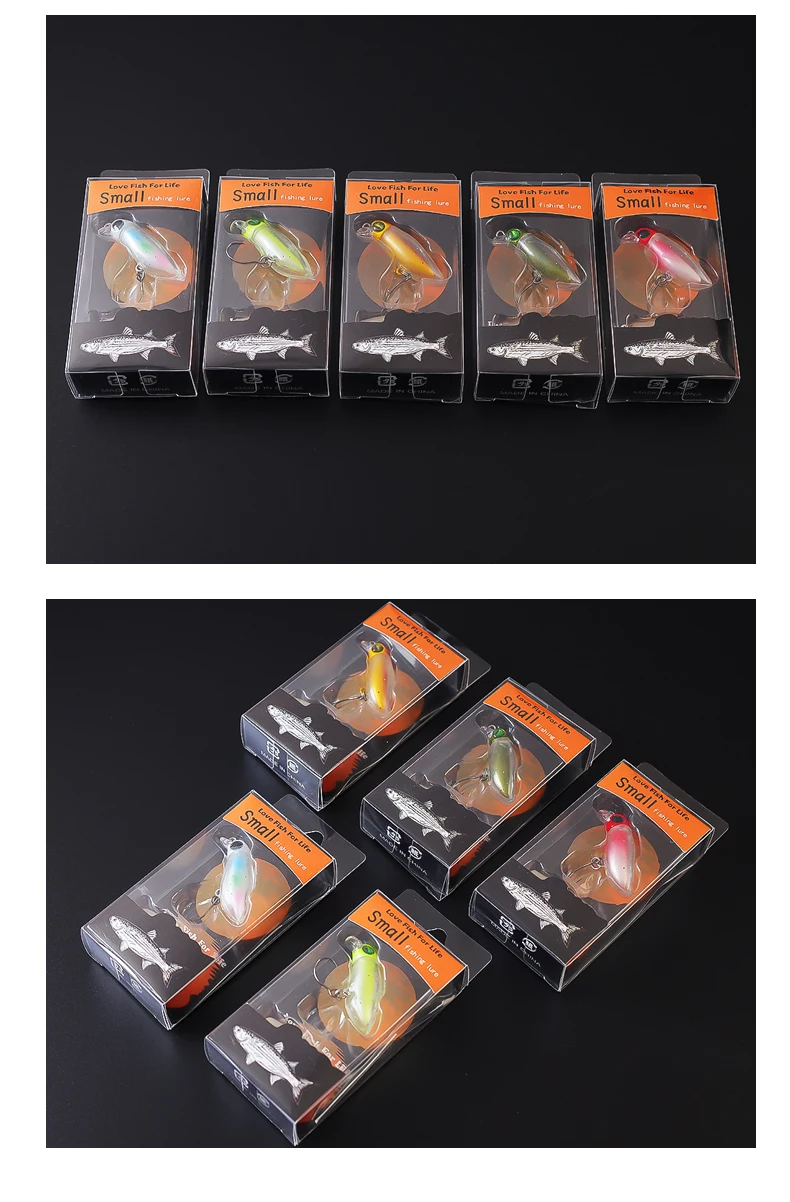 TAIYU Leuchtende Angelköder Micro Minnow Harte Köder 2,3 g Spinner Kunstköder Topwater Crankbait Tackle für Barschforelle – Detail 15