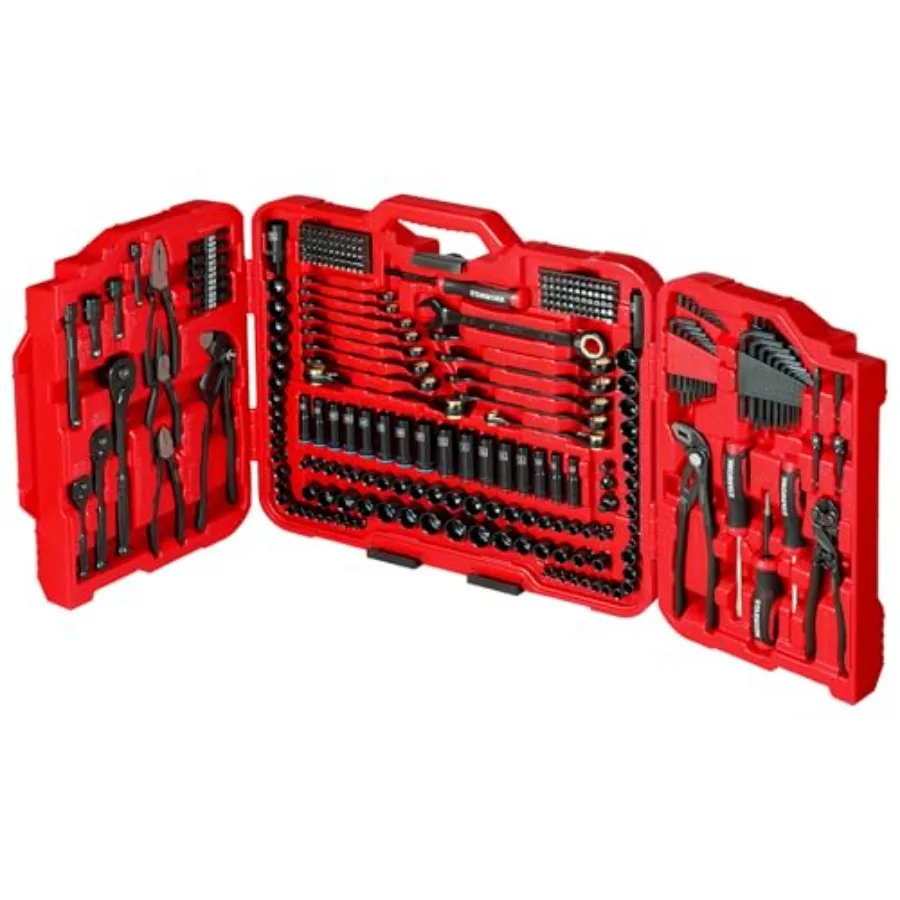 

Набор инструментов для механиков из 312 предметов и набор торцевых головок, профессиональные плоскогубцы и гаечные ключи SAE/метрические