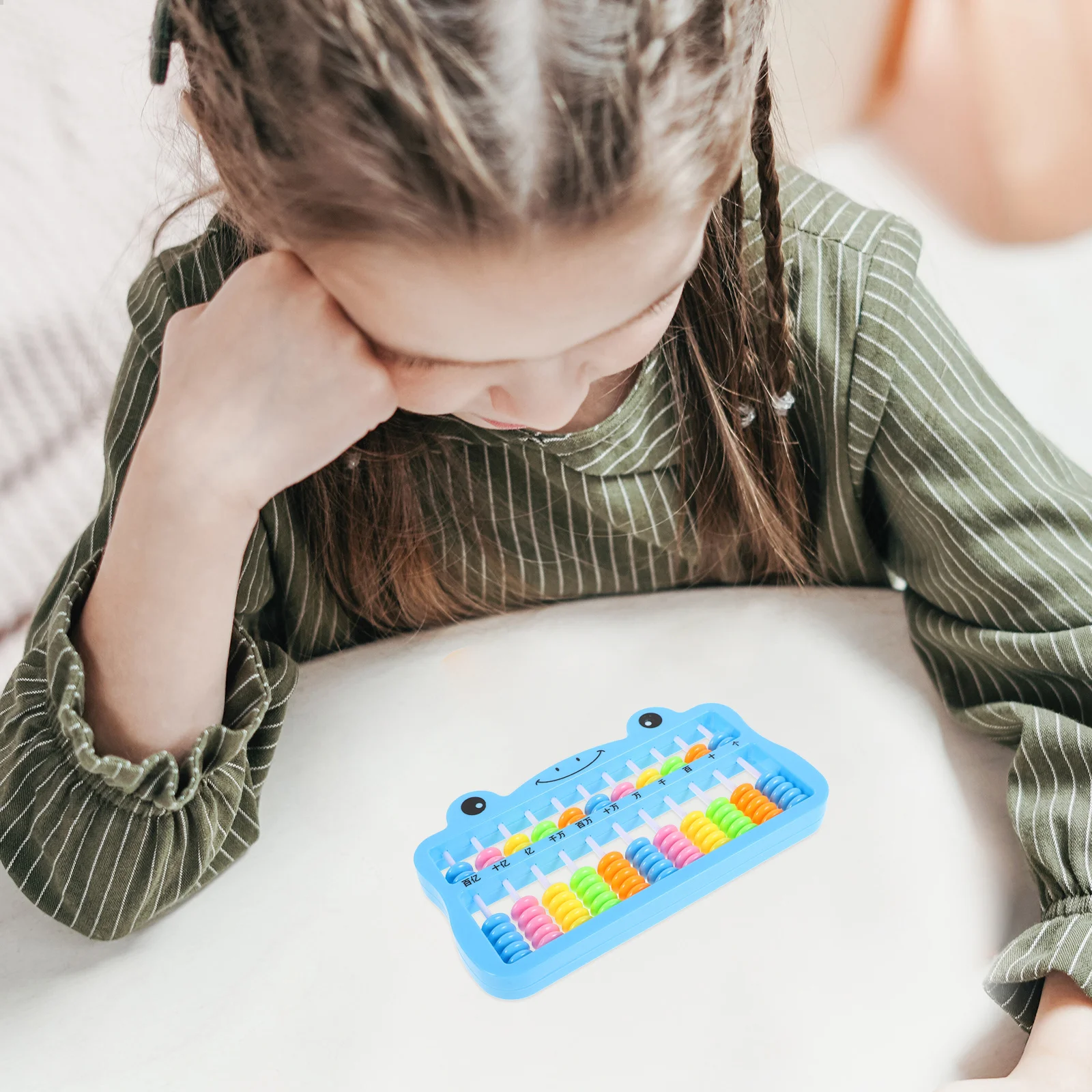 Colorful 7-Bead Abacus Kids Plastic Math Learning Tool Education Counting Device Students Arithmetic Practice Mathematics Abacus
