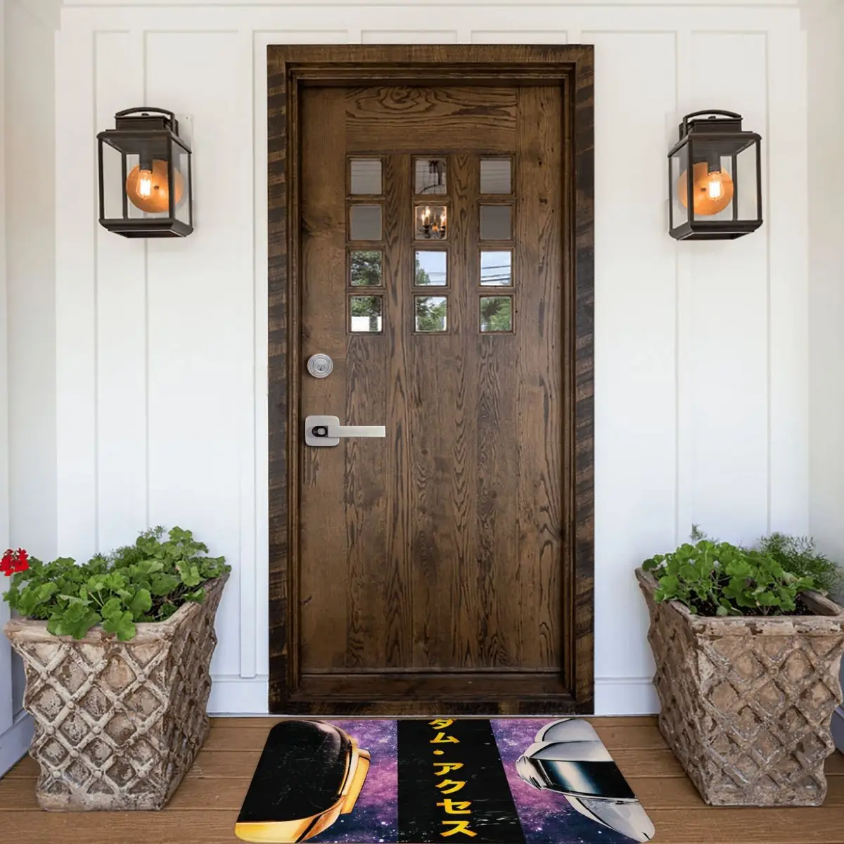 الخوذة البانك الخوذة حصيرة الحمام التقليدية اليابانية نمط ممسحة الفانيلا السجاد شرفة البساط ديكور المنزل #5