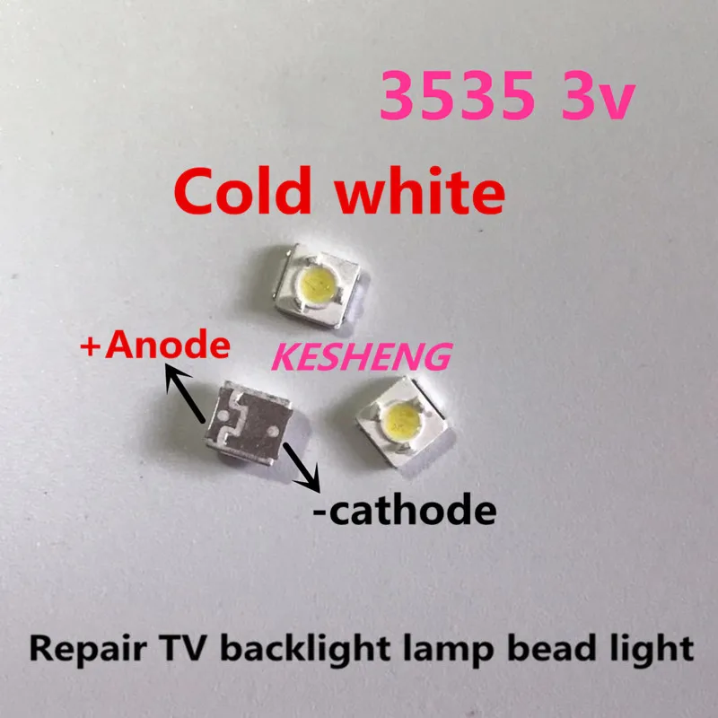 50PCS Li-M LED SMD 3535 3537 3 V 1 W bianco Freddo Per La TV Retroilluminazione Lampada perline A127CECEBUP8C-6078 3D