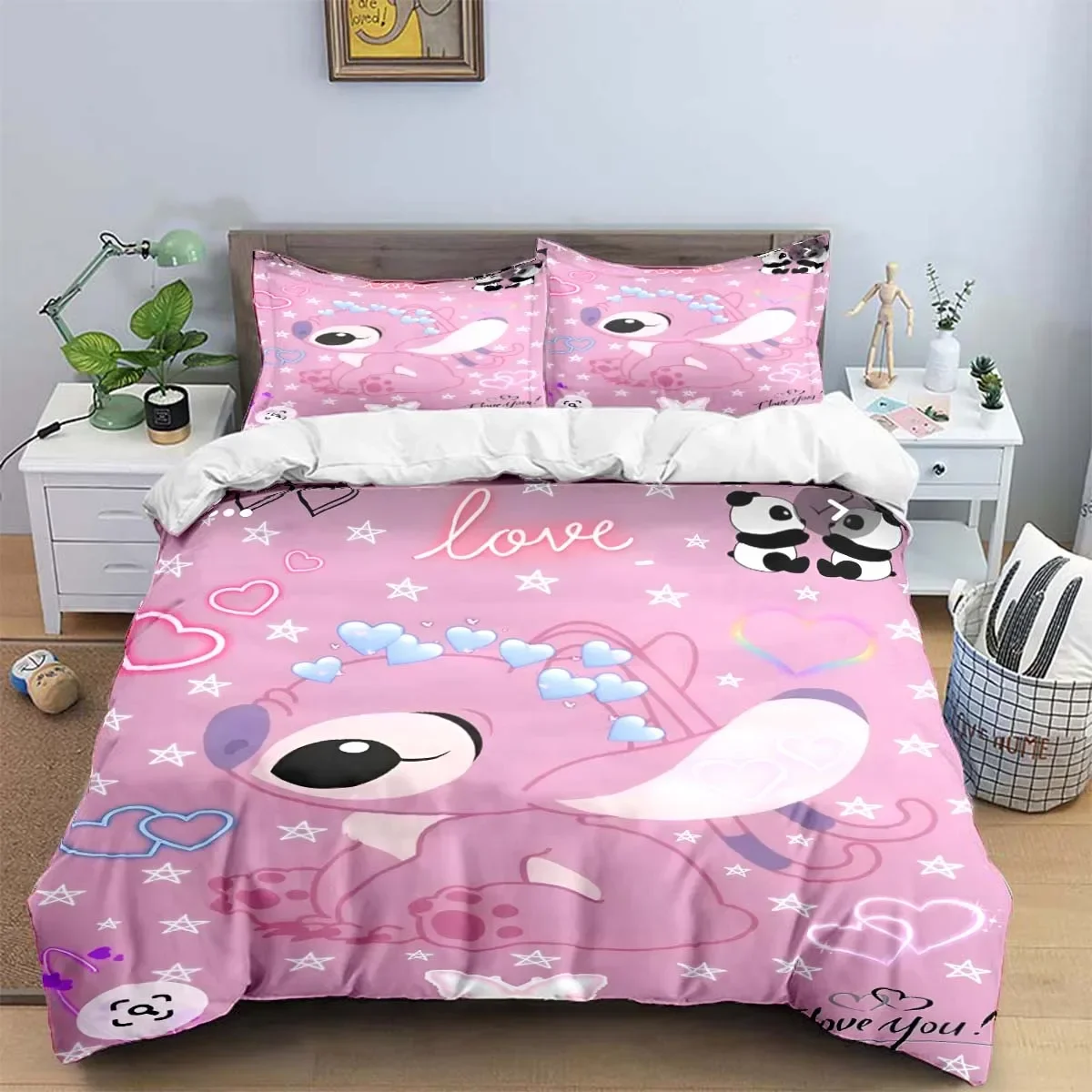 

Cartoon Character S-S Printing Three Piece Bedding Set Duvet Cover Comforter Bed Single Twin Youth Kids Girl Boys Gift