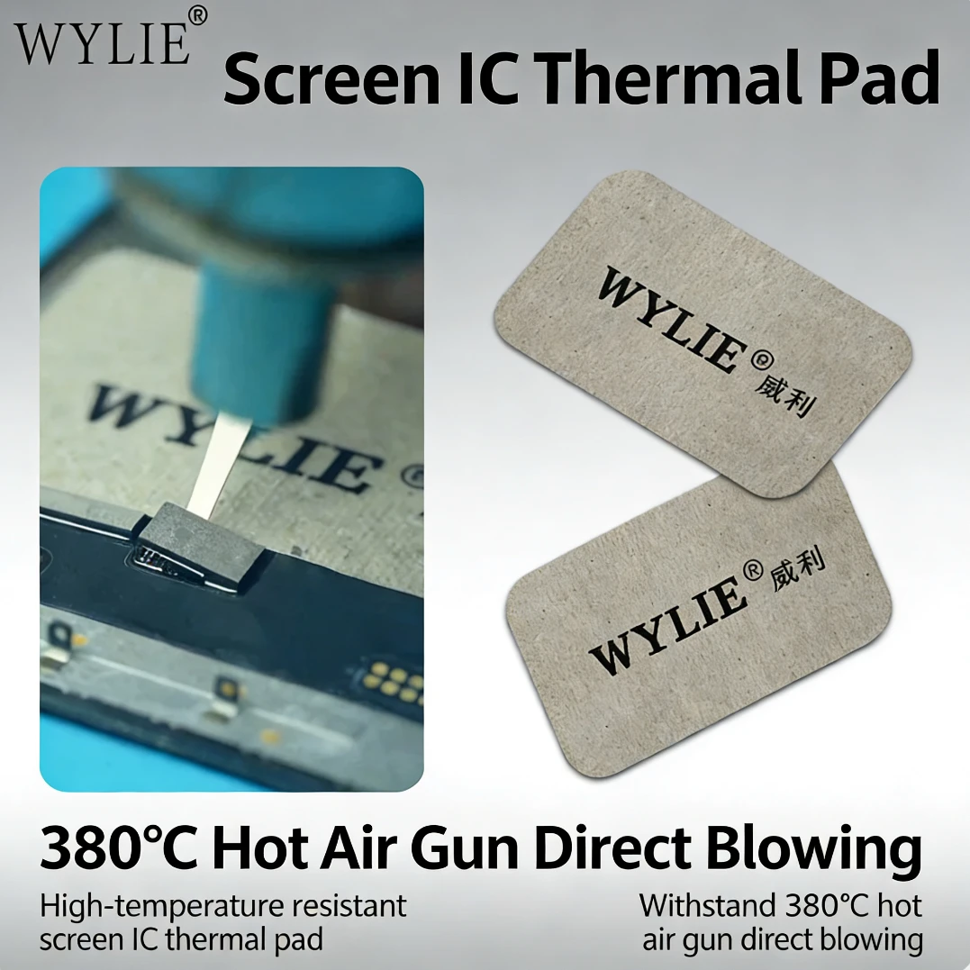 Image of WYLIE WL-891 0,3mm Schutz-LCD-Wärmeisolationsmatte 10 Stück für Handy-Reparatur Bildschirmschutz IC-Transplantationswerkzeug