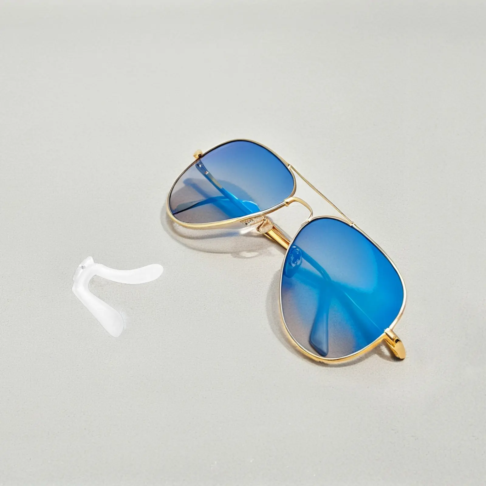 

2Pcs Silicone Nose Pads for Eyeglasses Integrated Clear Non-Slip Comfortable Nose Bridge Pads Replacement for Glasses Sunglasses