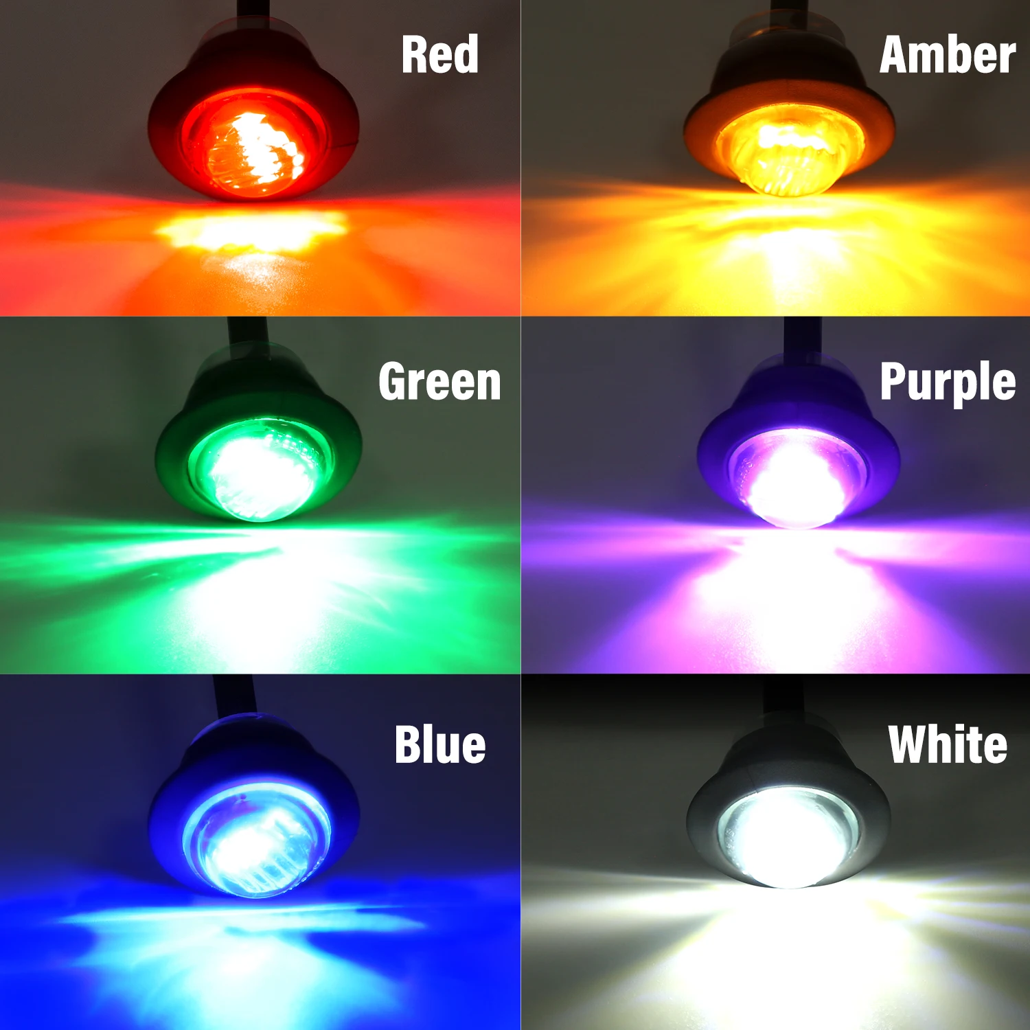 10 Uds. Luces LED de posición laterales redondas ahumadas de 24V, indicadores de lámpara de señal delantera y trasera, impermeables para camión,