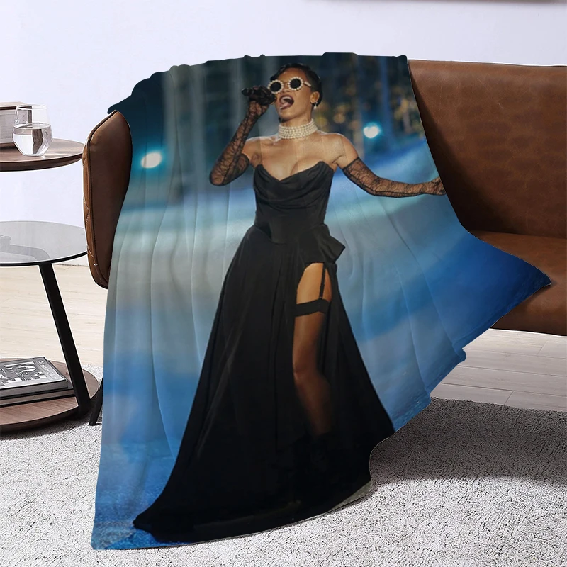 

Hot Singer R-Rihanna Sofa Blankets and Bedspreads Knee Blanket Furry Bedspread on the Bed Winter Warm Baby & Throws Camping Home