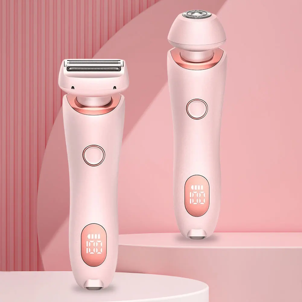 여성용 제모 면도기, 방수 바디 헤어 트리머, 충전식 헤어 그루머, 음모 다리 바디 헤어, 2 in 1