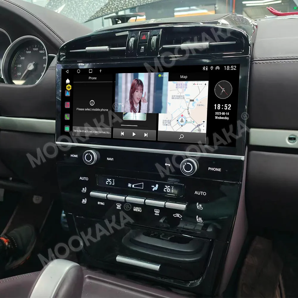 12.3inches Car Radio Android13 For Porsche Cayenne 957/955 2003-2009 GPS Navigation Auto Screen Stereo Multimedia Player Carplay