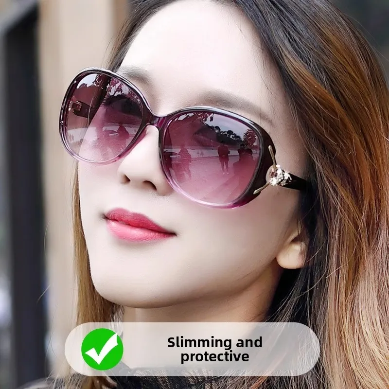 女性のファッショナブルな偏光サングラス-uv-保護色が変化する丸顔大型サイズ夏用アイウェアアイススワンブランド