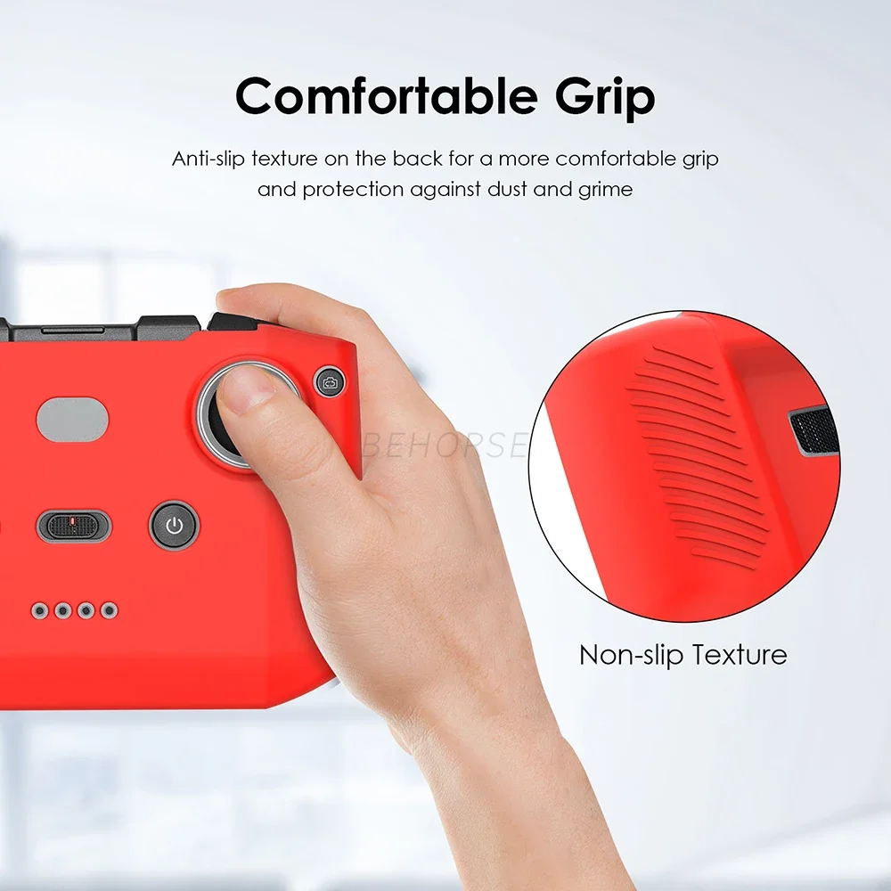 حافظة من السيليكون لـ DJI Neo/Flip/Mini 4 Pro/4K/3/Mavic 3 غطاء حماية مضاد للخدش لملحقات RC N1/N2/N3