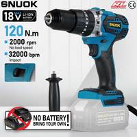 Snuok Brushless Bare Drill for Home DIY Installation and Maintenance Power Tools, Compatible with Makita 18V Lithium Battery
