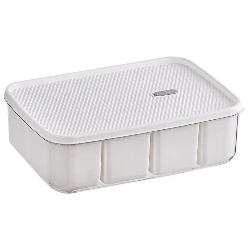 

Divided Snack Serving Tray 8 Compartments Portable Storage Organizer For Candy Portable Charcuterie Container With Sealed Lid