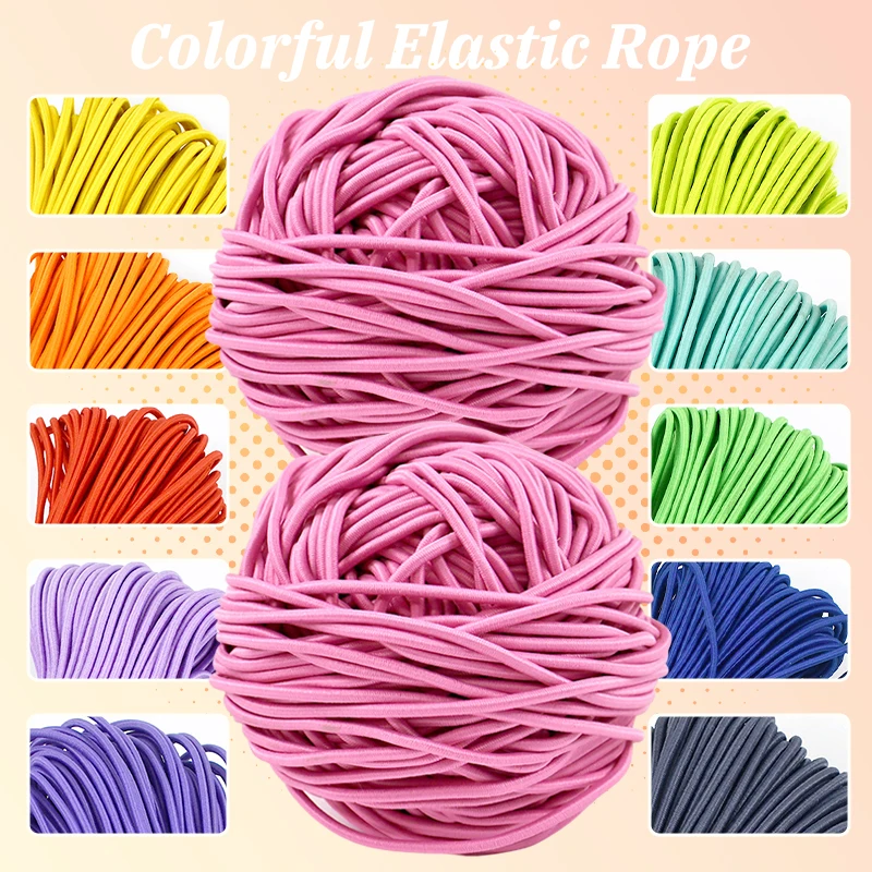 

10/20/50/70M 2.5mm Round Elastics Rope Sleeve Pants Elastic Band Clothes Hair Band Rubber Cord DIY Shoes Sewing Accessories