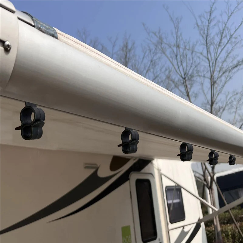 Classy-20Pcs 캠핑 RV 천막 후크 클립 라이트 로프 클램프 RV 여행 텐트 클립 라이트 행거 천막 조명 장식