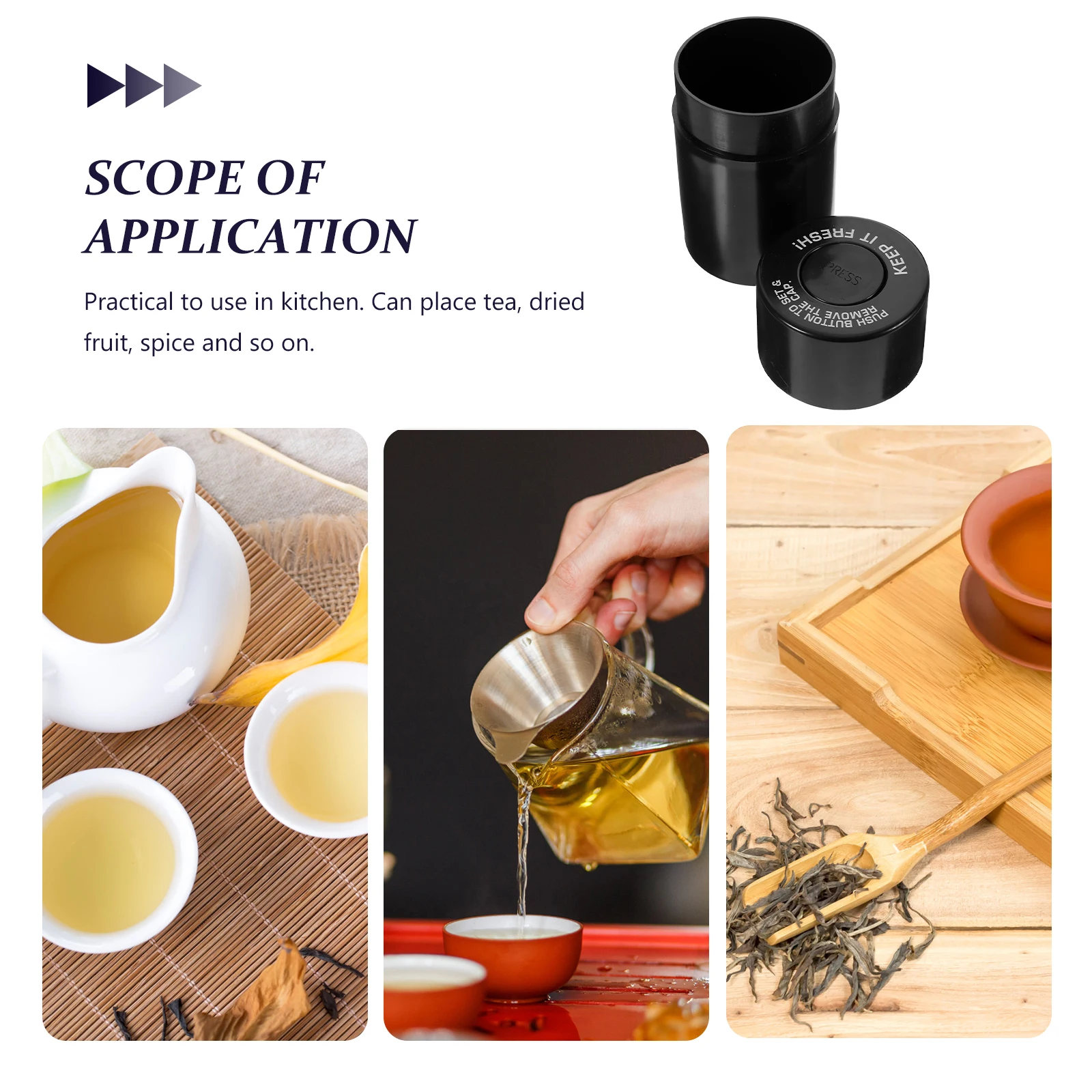 

Sealed Container Airtight Storage Jar Portable Multi-Use Tea Cereal Nuts Kitchen Organizer Sturdy Material Storage Jar