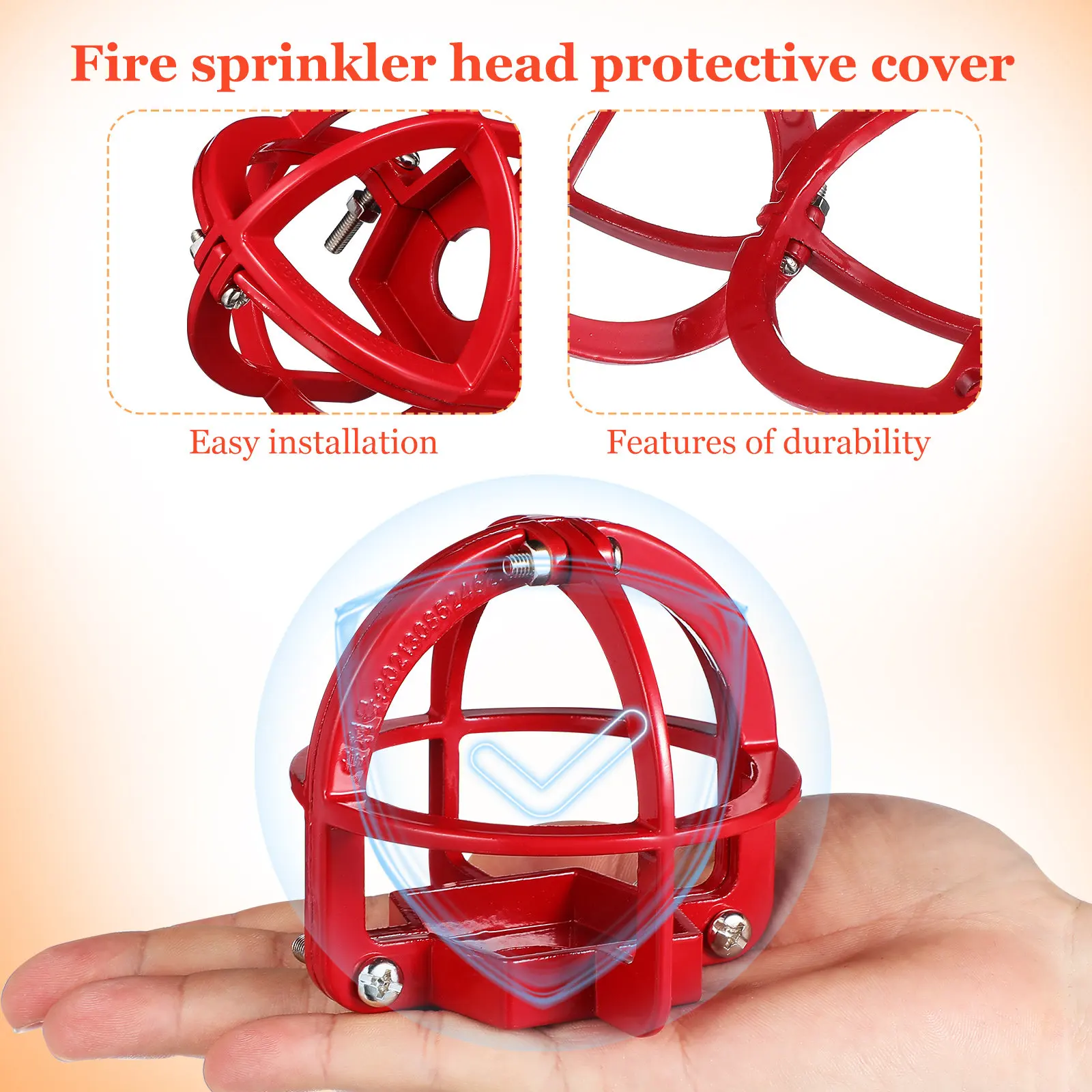 Fire Sprinkler Metal Protection Cover Easy Installation Maintenance Fire Sprinkler Protector Ceiling Cover Plate