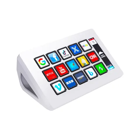 MiraBox 293S Stream Deck Macro Keypad – 15 Customizable LCD Keys for OBS, Music, Web & Productivity, Drag & Drop Setup
