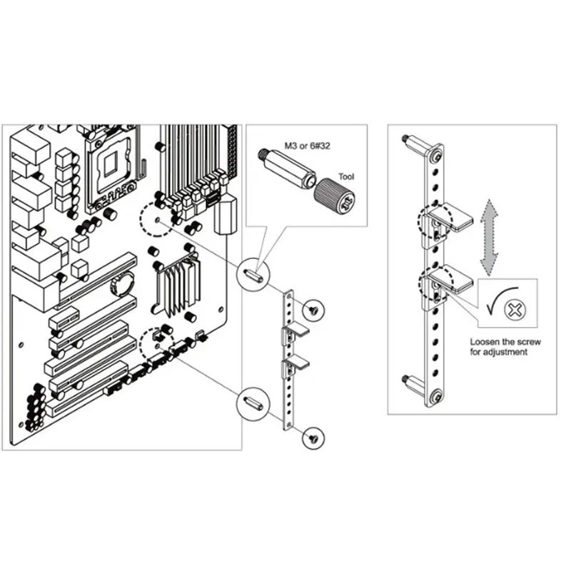 Lianli Gpu Anti-Sag Beugel Voor Grafische Kaart Ondersteuning Atx En E-ATX Moederbord, video Card Horder Pc Accessoires GB-001