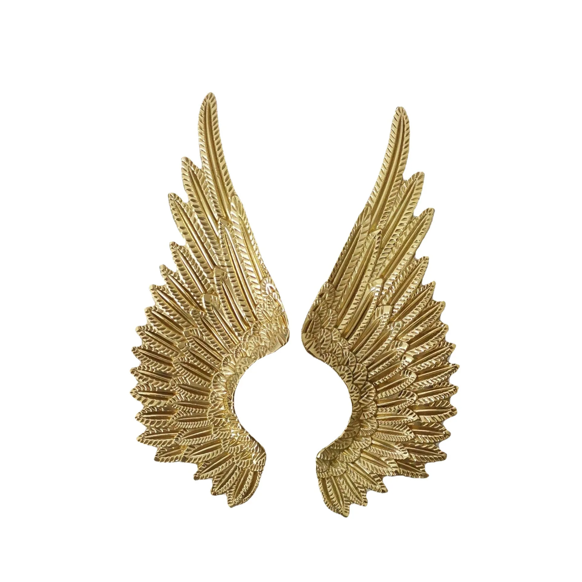 

American Angel Wings Brass Solid High-grade Wardrobe Handle Gold Creative Pure Copper Matte Nordic Style Small Handle
