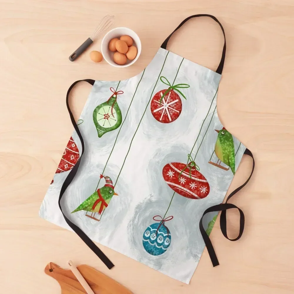 

Christmas ornaments and friends Apron kitchen and home Women's Dresses Kitchen New 2022 Year japanese woman Apron