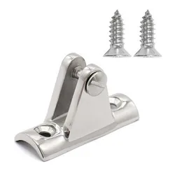 22mm/25mm Marine Boat 316 Stainless Steel-Concave Base Mount Bimini Deck Hinge Top Fitting Hardware with 2pcs Screws