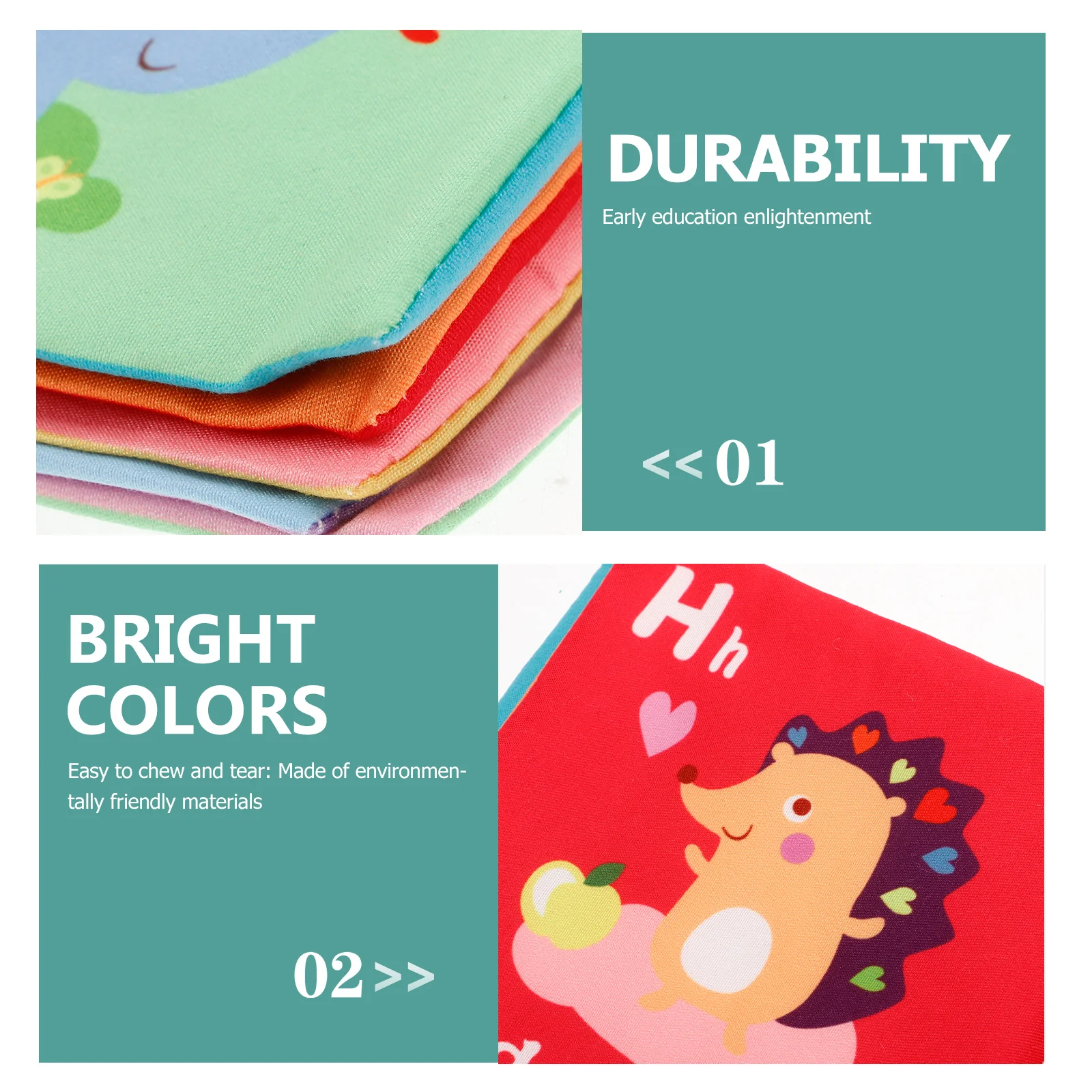 Livre de bain doux pour bébé, tissu froissé, motif Animal de dessin animé, développement précoce, livres tactiles sensoriels pour le plaisir du bain