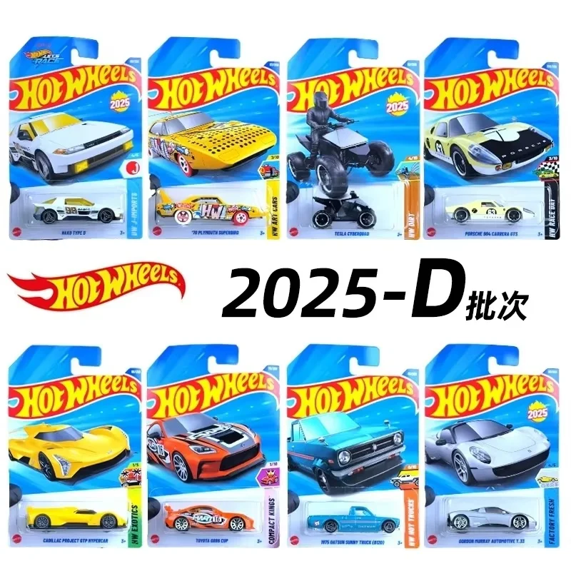 

Original Mattel 1/64 Hot Wheels Mainline Series Worldwide Basic Car Wave D Case Tesla K.I.T.T Mazda Mx5 Toyota Gr86 Model Car