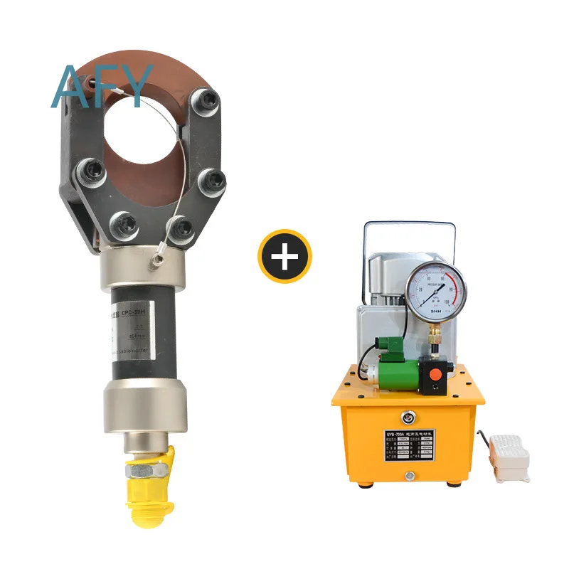 Heavy Duty Hydraulic Cable Cutter for CP-50H 50mm Steel Cable Slitting Tool with Manual Pump Industrial Wire Cutting