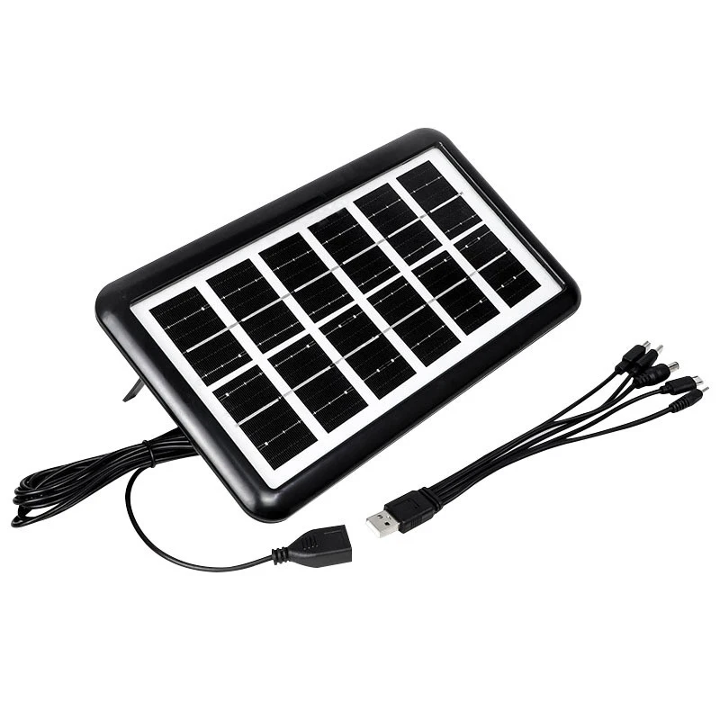 3w Multifunctional Solar Panel 6v Photovoltaic Panel Outdoor Mobile Phone Charger Emergency Power Supply For Iphone16 Huawei