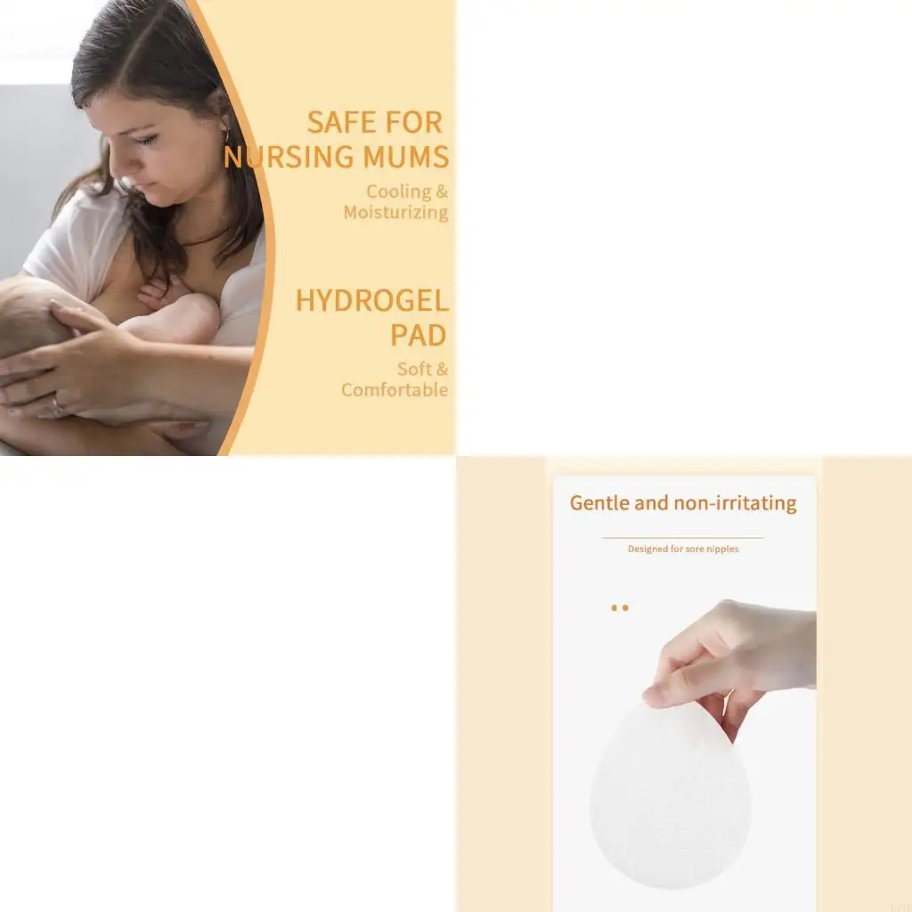 L5YF 10 piezas/almohadillas pezón gel enfriamiento caja para lactancia Moms Cuidado piel Incombora Incombia