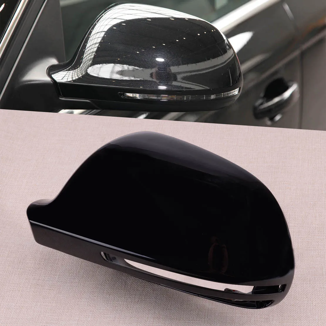 

8T0 857 527 4F0 857 527 Left Side Wing Rearview Mirror Cover Cap Casing Fit for AUDI A3 A4 B8 A5 A6 A8 S8 Q3 Without Side Assist