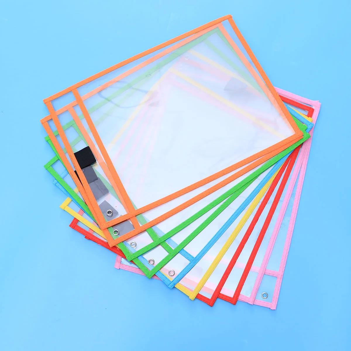 

10 Pcs Erase Pocket Resuable Pockets Clear PVC Reusable Write Wipe Child Documents Marker Pen Holder Folder Bag