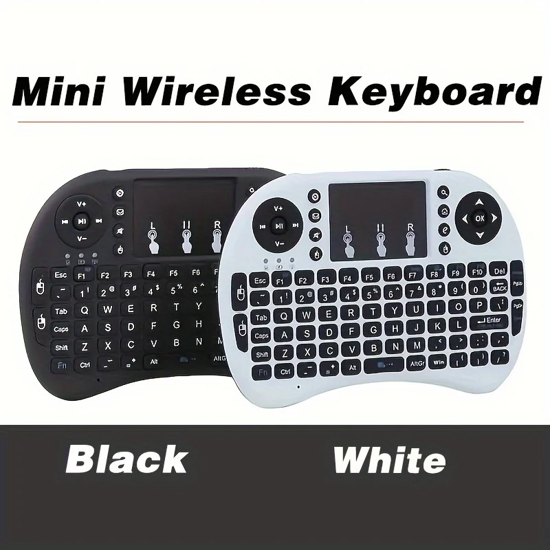 Unsharkable Mini Wireless Keyboard with Touchpad Mouse Combo, 7 Colors RGB Backlight, Portable 2.4GHz Mini Keyboard