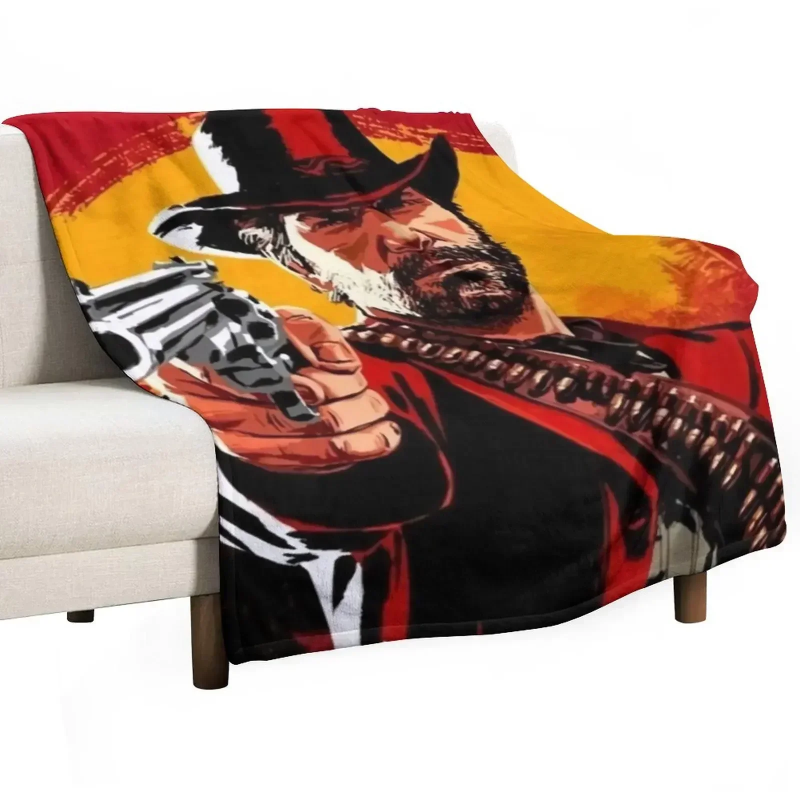cool art works of rdr 1 and 2 online game Throw Blanket Kid'S Decorative Sofa Retros Sofa Comforter Luxury St Blankets