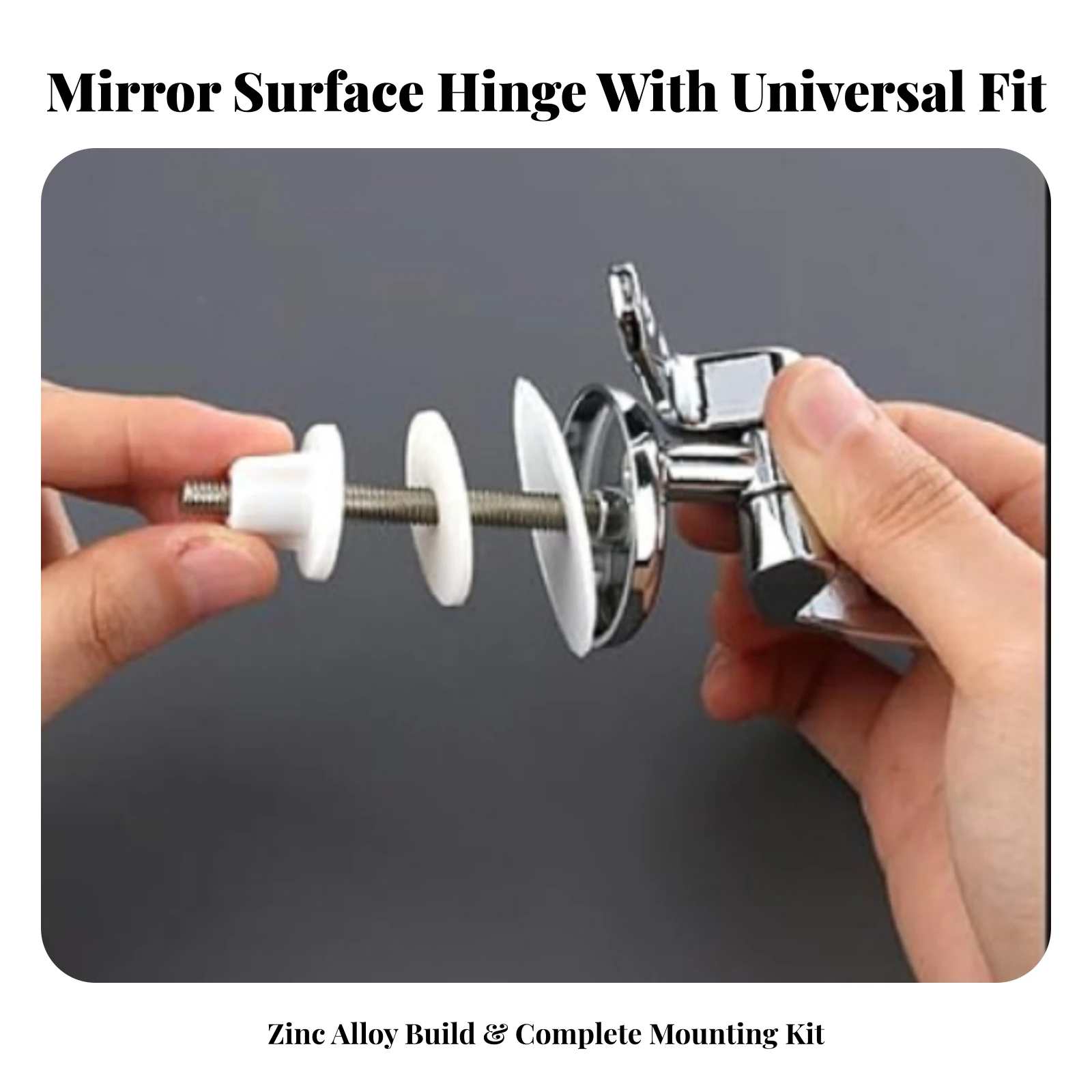 Toilet Seat Hinge with Mounting Hardware Universal Toilet Seat Hinges with Screws Chrome-Plated Zinc Alloy