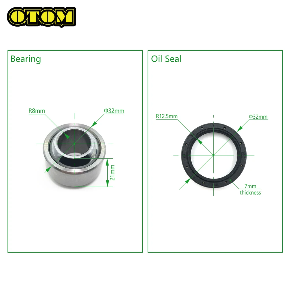 Motorcycle For KTM HUSQVARNA Fisheye Lower Bearings Oil Seal Rear Shock Absorber Rod End SX125 XC150 EXC250 XCW300 FE350 TE250