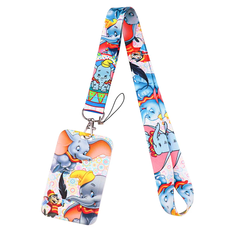 Dumbo Elephant anime characters Neck Strap Lanyard for keys lanyard card ID Holder Jewelry Decorations Key Chain for Accessories