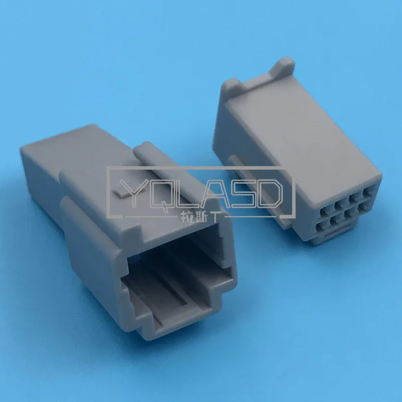 1 Set soket tanpa segel Docking Pria Wanita, kabel konektor AC rakitan plastik otomatis 8 cara 6098-6452