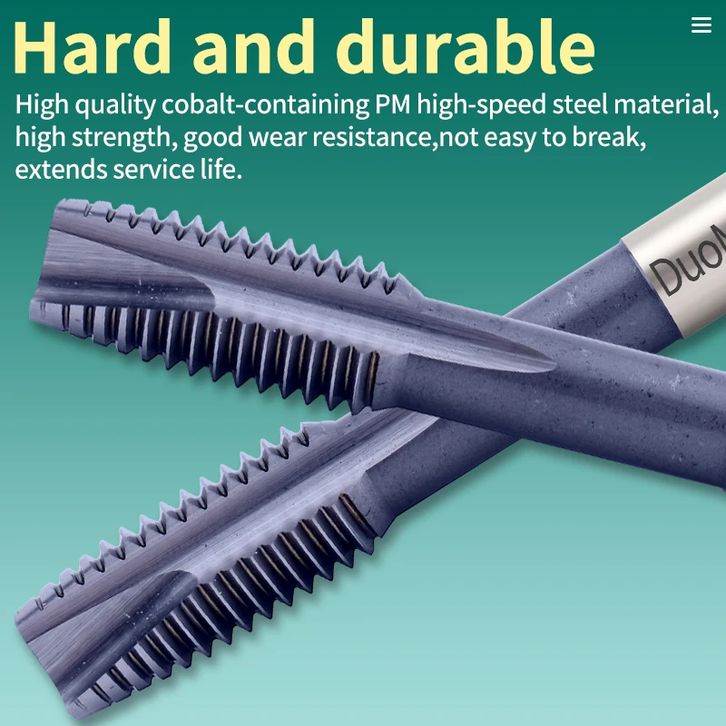 

DUO MARTAP HSSE-PM DIN 371 376 Стандартный спиральный рифленый метчик с заостренной головкой M2 M2.5 M3 M4 M5 M6 M8 M10 M12 Машинные резьбовые метчики