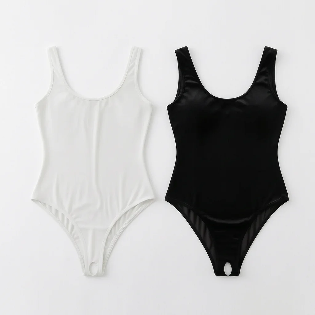 Bodysuit Women Sheer Open Cut Anime Print Tight Fit Lingerie Sling Design See Through Mesh Night Out Cosplay Wear
