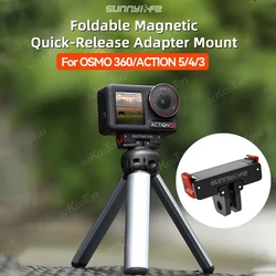 Magnetic Quick Release Adapter Mount For DJI OSMO Action 5 Pro 4 3 OSMO 360 Camera Stand Mount Adapter With 1/4 Inch Screw