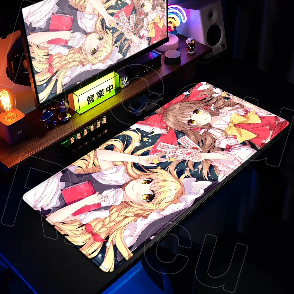 Laptop Large Locking Edge Office Mouse Pad E-sport Gamer Washable Keyboard Mat Hot Anime Touhou Project Kawaii Reimu Hakurei Rug