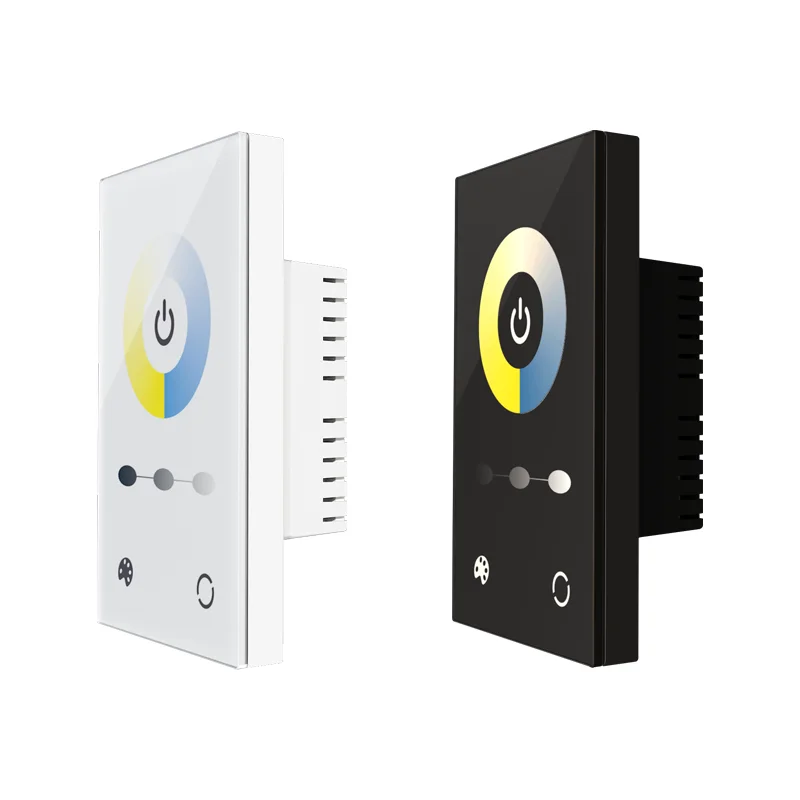 LED Smart Controller RF 433MHz Wireless Controller CCTRGB 12V-24V 6A for Mounted Wall Home decoration LED Touch Panel Controlle